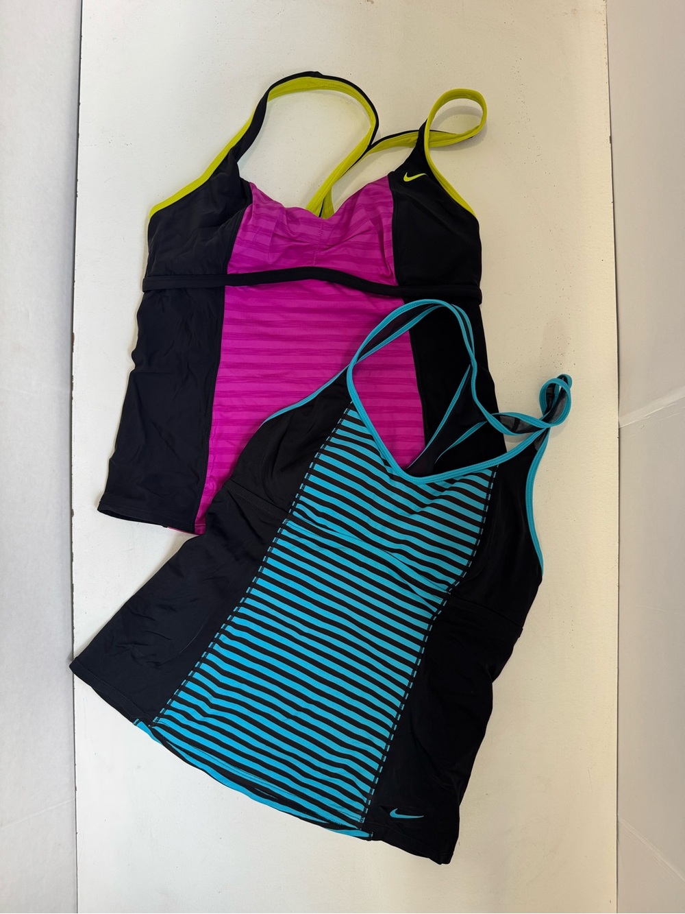 Lot of 2 - Nike Racerback Padded Tankini Top L 12